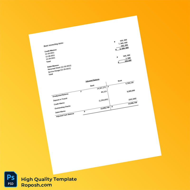Philippines Document Type_ Bank Reconciliation Template in Word and PDF formats 2 page Philippines Document Type_ Bank Reconciliation Template in Word and PDF formats 2 page