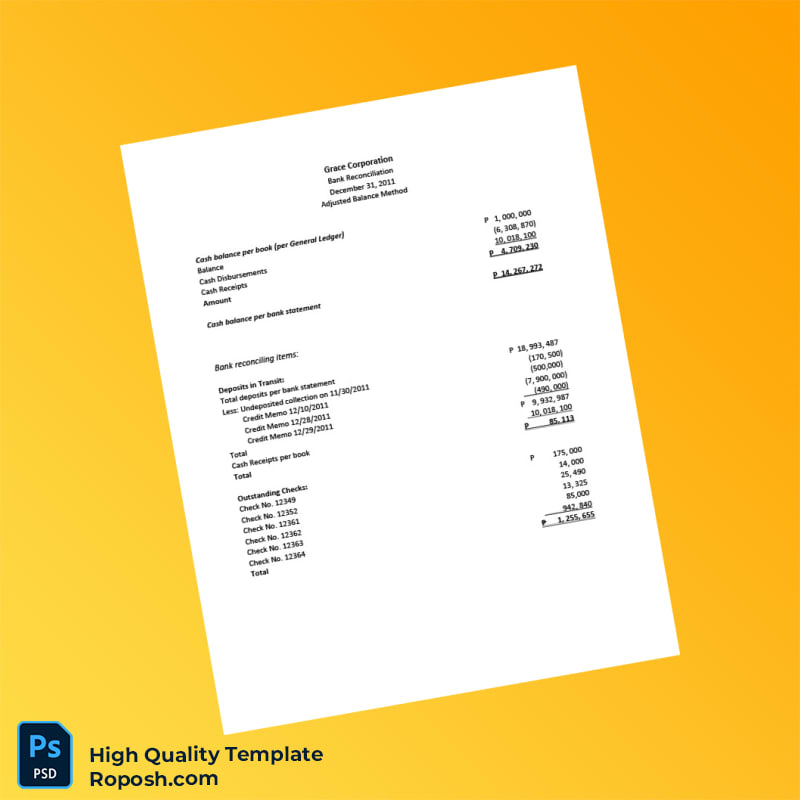 Philippines Document Type_ Bank Reconciliation Template in Word and PDF formats 2 page Philippines Document Type_ Bank Reconciliation Template in Word and PDF formats 2 page