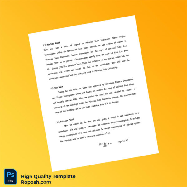 Philippines Editable Methodology Document Template in Word and PDF formats 3 page