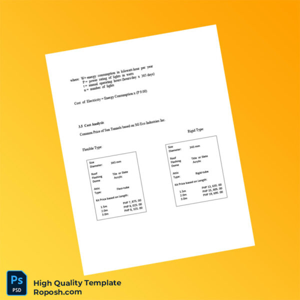 Philippines Editable Methodology Document Template in Word and PDF formats 3 page