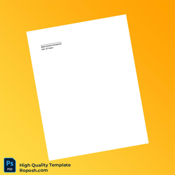 Philippines Editable Occupational Therapy Plan of Action Template in Word and PDF formats 4 page