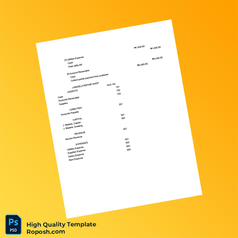 Philippines J Madela Repair Shop Editable General Journal Template in Word and PDF formats 3 page Philippines J Madela Repair Shop Editable General Journal Template in Word and PDF formats 3 page