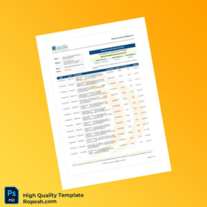 Qatar Bank Statement Template in Word and PDF formats 8 page