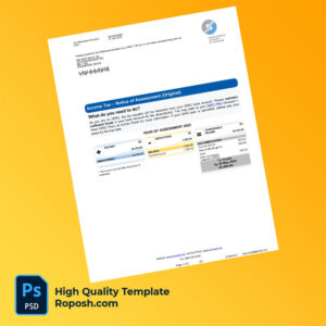 Singapore Inland Revenue Authority of Singapore Editable Income Tax Notice of Assessment Template in Word and PDF formats