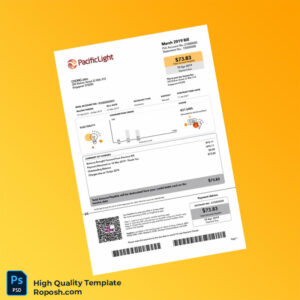Singapore FactLight Energy Pte Ltd Editable Electricity Bill Template in Word and PDF formats