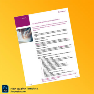 South Africa Computershare Editable FICA Requirements Fact Sheet Proof of Residence Template in Word and PDF formats