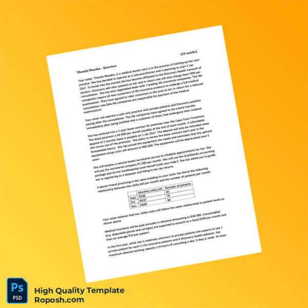 South Africa Editable Business Proposal Template in Word and PDF formats 2 page