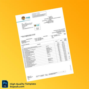 South Africa FNB Bank Statement Template in Word and PDF formats 2 page South Africa FNB Bank Statement Template in Word and PDF formats 2 page