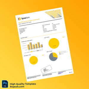 South Africa TymeBank Personal Bank Statement Template in Word and PDF formats 6 page