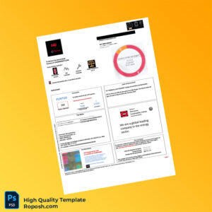 Spain EDP Editable Utility Bill Template in Word and PDF formats