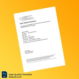 Sri Lanka SLT Editable Utility Bill Template in Word and PDF formats