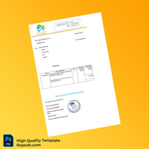 Tanzania Fahari Group of Companies Ltd Editable Utility Bill Template in Word and PDF formats