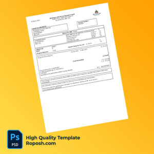 UK Blackburn with Darwen Borough Council Editable Council Tax Bill Template in Word and PDF formats