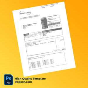UK London Borough of Newham Editable Council Tax Bill Template in Word and PDF formats