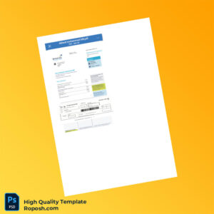 UK British Gas Editable Electricity Bill Template in Word and PDF formats