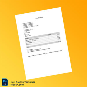 UK British Gas Editable Utility Bill Template in Word and PDF formats