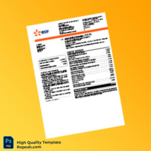 UK EDF Editable Electricity Bill Template in Word and PDF formats