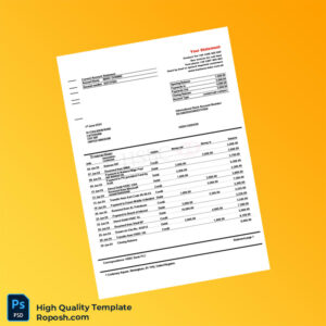 UK HSBC Bank Statement Template in Word and PDF formats