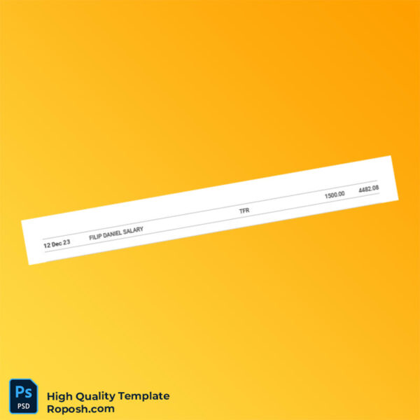 UK Lloyds Bank Business Account Statement Template in Word and PDF formats 2 page