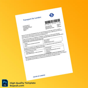 UK Mayor of London Editable 16 Oyster Photocard Application Letter Template in Word and PDF formats