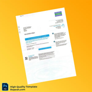 UK Severn Trent Water Editable Water Bill Template in Word and PDF formats