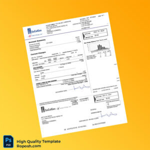 UK SoCalGas Editable Gas Bill Template in Word and PDF formats