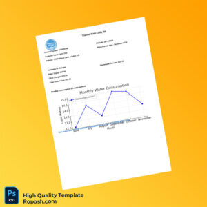 UK Thames Water Editable Water Bill Template in Word and PDF formats