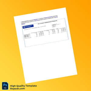 UK The Royal Bank Of Scotland Account Statement Template in Word and PDF formats
