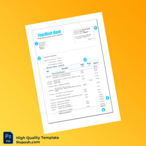 UK YourDash Bank Bank Statement Template in Word and PDF formats