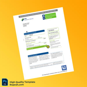 UK uSwitch Editable Electricity Bill Template in Word and PDF formats