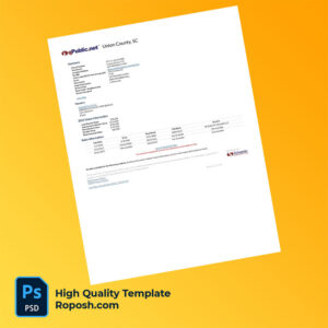 US Union County Editable Property Tax Description Template in Word and PDF formats