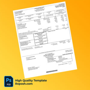 USA City of Oconomowoc Editable Property Tax Bill Template in Word and PDF formats