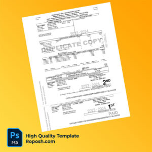 USA Lake County Treasurer-Tax Collector Editable Property Tax Bill Template in Word and PDF formats