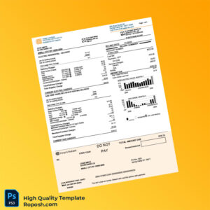 USA ACME ENERGY Editable Utility Bill Template in Word and PDF formats 2 page