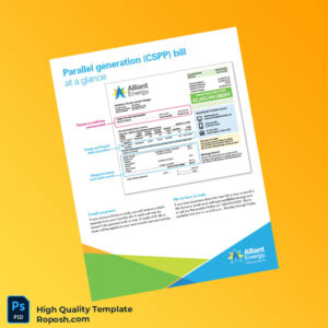 USA Alliant Energy Editable Parallel Generation CSPP Bill Template in Word and PDF formats 2 page USA Alliant Energy Editable Parallel Generation CSPP Bill Template in Word and PDF formats 2 page