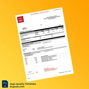 USA BECU Bank Statement Template in Word and PDF formats 2 page