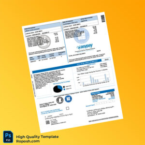 USA Birmingham Water Works Board Editable Water Bill Template in Word and PDF formats 2 page