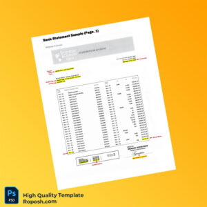 USA Brennan Center Bank Statement Template in Word and PDF formats