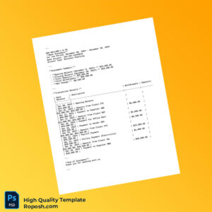 USA Business Checking Bank Statement Template in Word and PDF formats