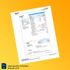 USA CenterPoint Energy Editable Utility Bill Template in Word and PDF formats 2 page