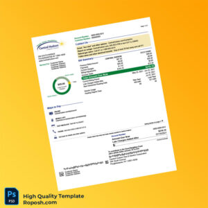 USA Central Hudson Editable Utility Bill Template in Word and PDF formats 3 page