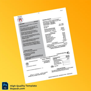 USA City of Austin Editable Utility Bill Template in Word and PDF formats