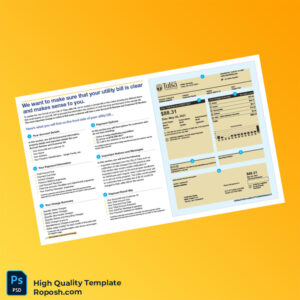 USA City of Tulsa Editable Utility Bill Template in Word and PDF formats