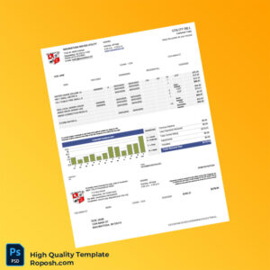 USA City of Wauwatosa Editable Water Bill Template in Word and PDF formats