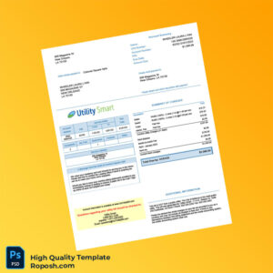 USA Colonial Square Apartments Editable Bill Template in Word and PDF formats