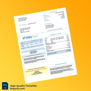 USA Colonial Square Apts Editable Bill Template in Word and PDF formats