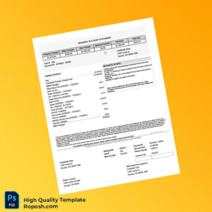 USA Creekside Vista Editable Utility Billing Statement Template in Word and PDF formats