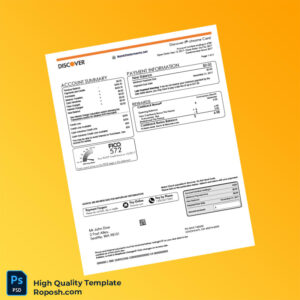 USA Discover Credit Card Statement Template in Word and PDF formats 7 page USA Discover Credit Card Statement Template in Word and PDF formats 7 page