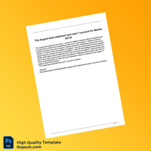 USA Document Type_ Bank Statement Template in Word and PDF formats
