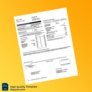 USA Dominion Energy Editable Electricity Bill Template in Word and PDF formats